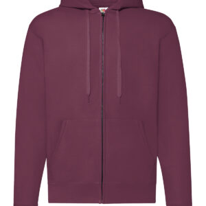 Classic 80/20 hooded sweatshirt jacket - Burgundy, S