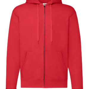 Classic 80/20 hooded sweatshirt jacket - Red, S