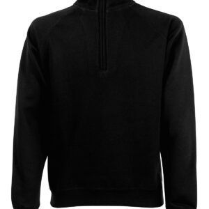 Classic 80/20 zip neck sweatshirt - Black, S