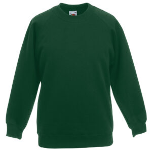 Kids classic raglan sweatshirt - Bottle* Green, 3/4 Yrs