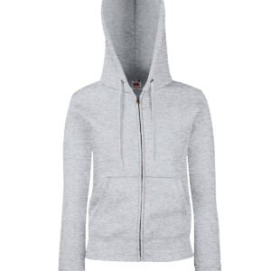 Women's premium 70/30 hooded sweatshirt jacket - Heather Grey, XS