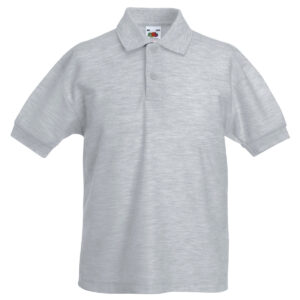 Kids 65/35 piqué polo - Heather Grey, 3/4 Yrs