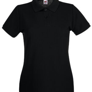 Women's premium polo - Black, XS