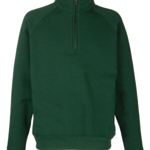 Premium 70/30 zip-neck sweatshirt - Bottle* Green, S