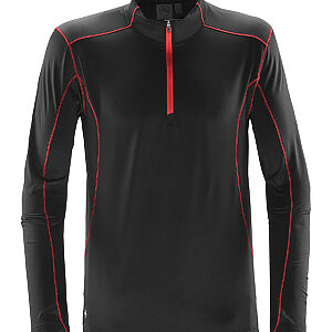 Pulse fleece pullover - Black/Red, S