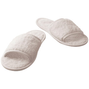 Classic terry slippers (open-toe) - White, UK 4/7