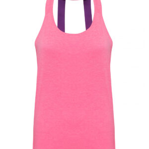 Women's TriDri® double strap back vest - Lightning Pink Melange, XS