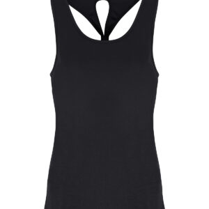 Women's TriDri® yoga knot vest - Black, XS