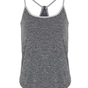 Women's TriDri® yoga vest - Black Melange/Silver Melange, XS