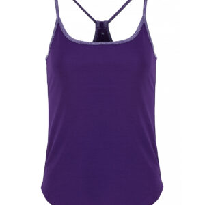 Women's TriDri® yoga vest - Bright Purple/Purple Melange, XS