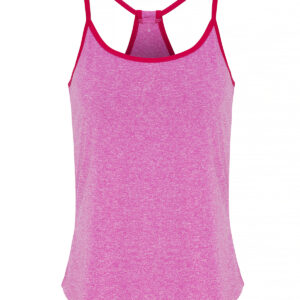Women's TriDri® yoga vest - Pink Melange/Hot Pink, XS
