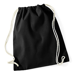 Cotton gymsac - Black, One size