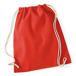 Cotton gymsac - Bright Red, One size