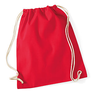 Cotton gymsac - Classic Red, One size