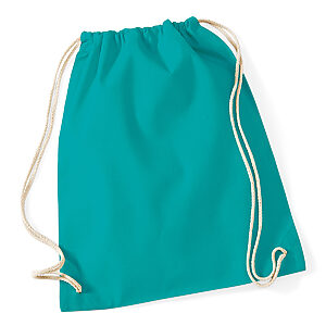 Cotton gymsac - Emerald, One size