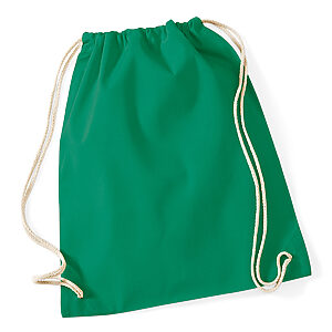 Cotton gymsac - Kelly Green, One size