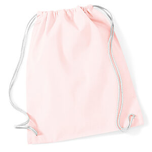 Cotton gymsac - Pastel Pink/White, One size