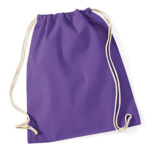Cotton gymsac - Purple, One size