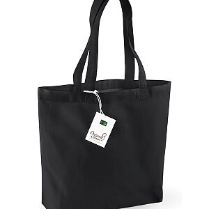 Organic cotton shopper - Black, One size