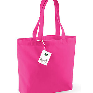 Organic cotton shopper - Fuchsia, One size