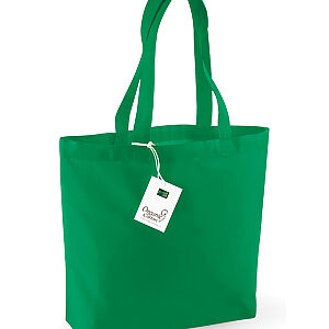 Organic cotton shopper - Kelly Green, One size