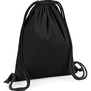 Organic premium cotton gymsac - Black, One size
