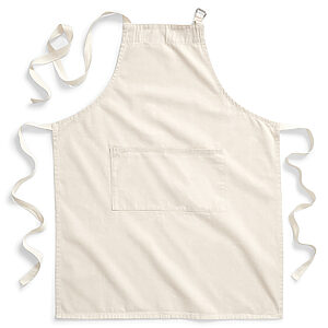 Fairtrade cotton adult craft apron - Natural, One size