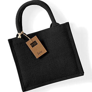 Jute mini gift bag - Black* Black, One size