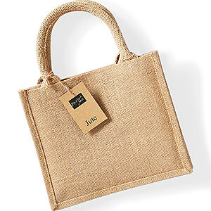 Jute mini gift bag - Natural, One size