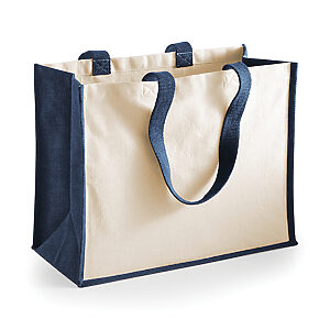 Printers jute classic shopper - Navy, One size