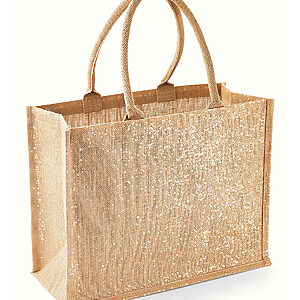 Shimmer jute shopper - Natural Gold, One size