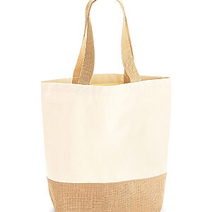 Jute base canvas shopper - Natural, One size