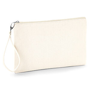 Canvas wristlet pouch - Natural/Natural, One size