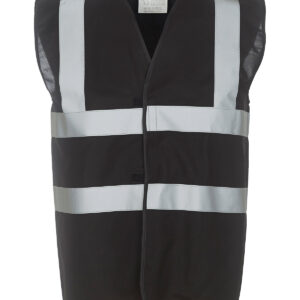 Hi-vis 2-band-and-braces waistcoat (HVW100) - Black, S