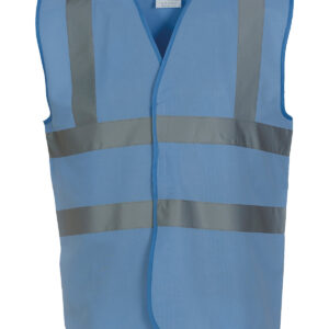 Hi-vis 2-band-and-braces waistcoat (HVW100) - Sky Blue, S