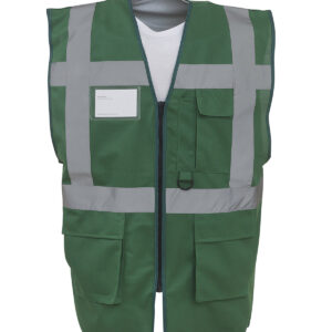 Multifunctional executive hi-vis waistcoat (HVW801) - Paramedic Green, S