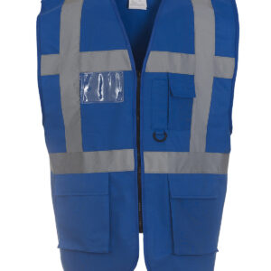 Multifunctional executive hi-vis waistcoat (HVW801) - Royal* Blue, S