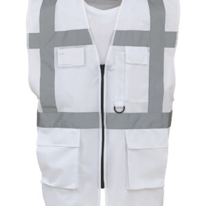 Multifunctional executive hi-vis waistcoat (HVW801) - White, S