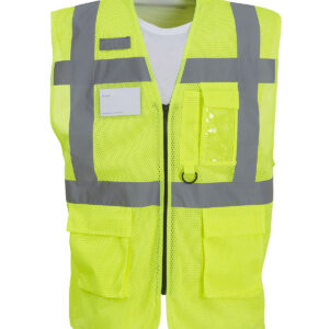 Hi-vis top cool open-mesh executive waistcoat (HVW820) - Yellow, S