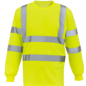 Hi-vis long sleeve t-shirt (HVJ420) - Yellow, S
