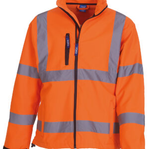 Hi-vis softshell jacket (HVK09) - Orange, S