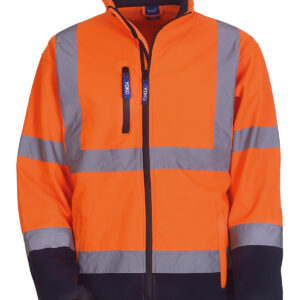 Hi-vis softshell jacket (HVK09) - Orange/Navy, S