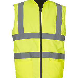 Hi-vis reversible fleece bodywarmer (HV008F) - Yellow, S