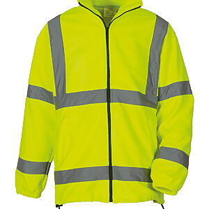 Hi-vis heavyweight fleece jacket (HVK08) - Yellow, S