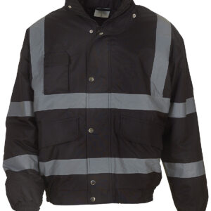 Hi-vis classic bomber jacket (HVP211) - Black, S