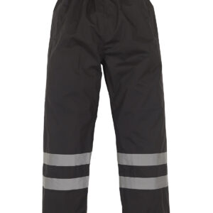 Hi-vis waterproof overtrousers (HVS461) - Black, S