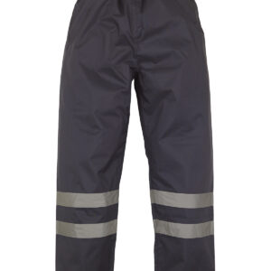 Hi-vis waterproof overtrousers (HVS461) - Navy, S