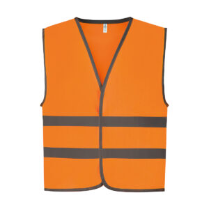 Hi-vis reflective border kids waistcoat (HVW102CH) - Orange, S