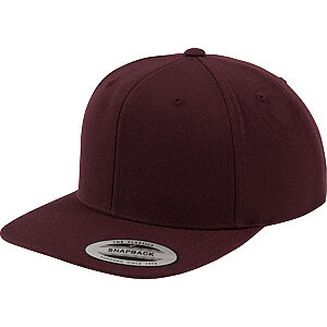 The classic snapback (6089M) - Maroon/Maroon, One size