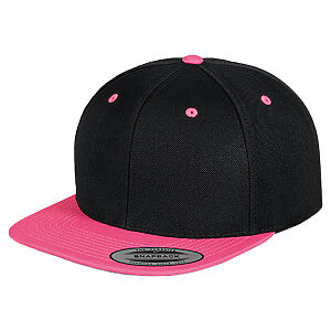 The classic snapback 2-tone  (6089MT) - Black/Neon Pink, One size